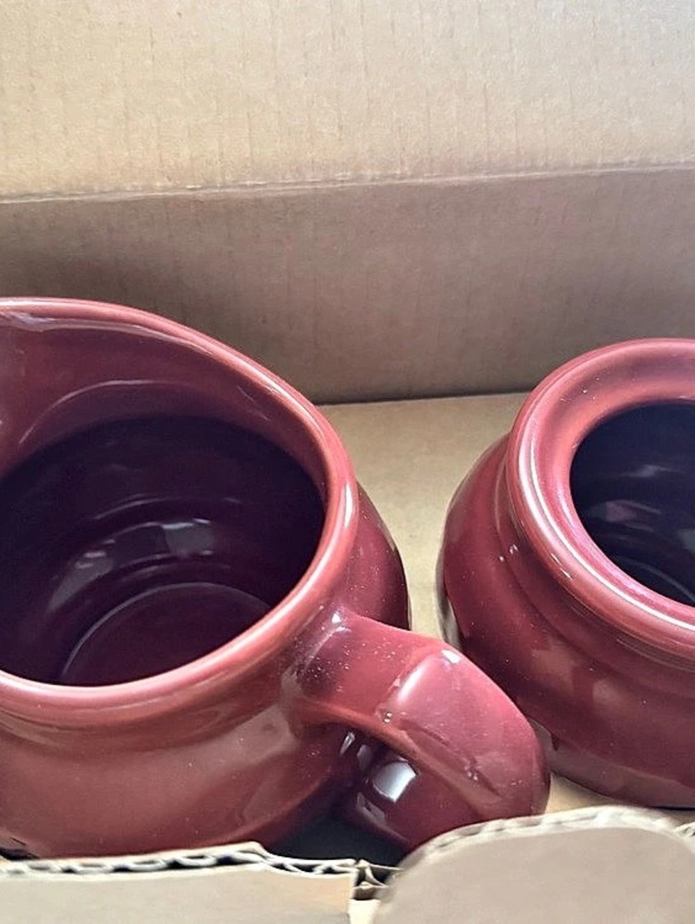 Longaberger Stoneware Creamer Set Red NWT